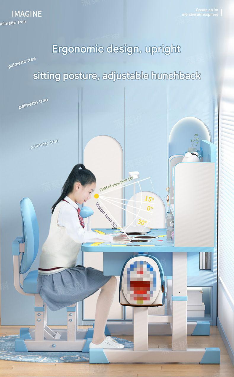 Kids Study Liftable Adjustable Combination Desk & Chair