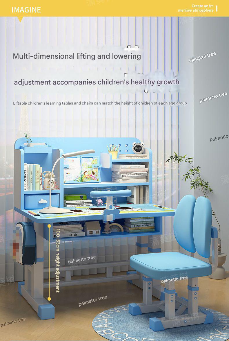 Kids Study Liftable Adjustable Combination Desk & Chair
