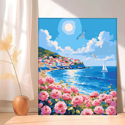 DIY Digital Oil Painting Rose Flower Hand-Painted Coloring Healing Stress Relief Oil Paint Living Room Bedroom Decorative Painting Coloring (Copy) (Copy) (Copy) (Copy) (Copy) (Copy) (Copy)