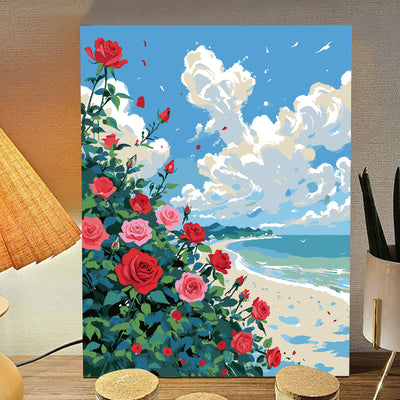 DIY Digital Oil Painting Rose Flower Hand-Painted Coloring Healing Stress Relief Oil Paint Living Room Bedroom Decorative Painting Coloring (Copy) (Copy) (Copy) (Copy) (Copy) (Copy) (Copy) (Copy) (Copy)