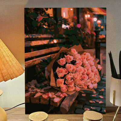 DIY Digital Oil Painting Rose Flower Hand-Painted Coloring Healing Stress Relief Oil Paint Living Room Bedroom Decorative Painting Coloring (Copy) (Copy) (Copy) (Copy) (Copy) (Copy)