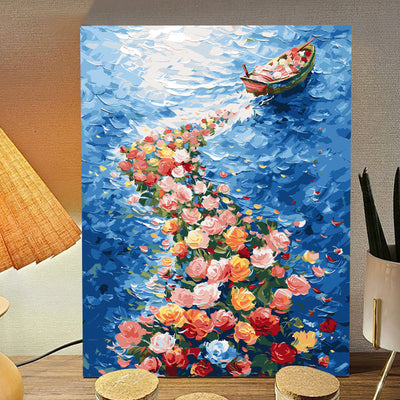 DIY Digital Oil Painting Rose Flower Hand-Painted Coloring Healing Stress Relief Oil Paint Living Room Bedroom Decorative Painting Coloring (Copy) (Copy) (Copy) (Copy) (Copy)