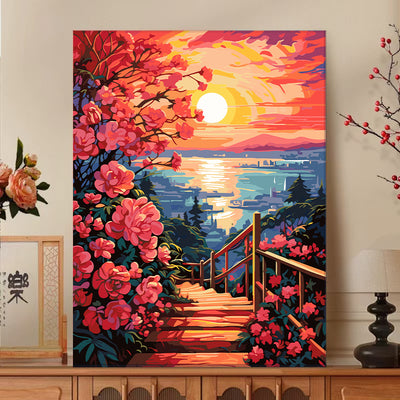 DIY Digital Oil Painting Rose Flower Hand-Painted Coloring Healing Stress Relief Oil Paint Living Room Bedroom Decorative Painting Coloring (Copy)